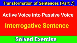 Passive Voice of Interrogative Sentences 