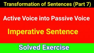 Passive Voice of Imperative Sentences