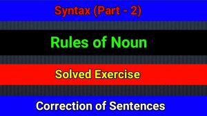 Rules of Noun